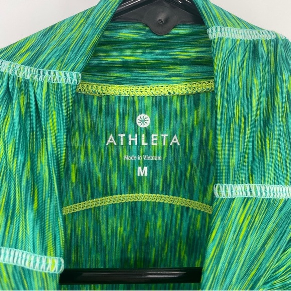 Athleta Women's Green Jacket 1/2 zip lightweight medium - Picture 2 of 4